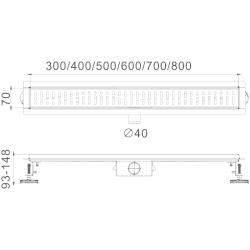 Трап, сатин  800 мм HB93800